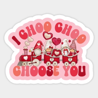 I Choo Choo Choose You-Valentine's Day Cute Genome Heart Train Sticker